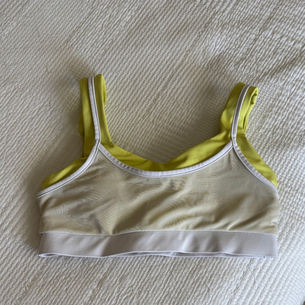 Cleo Harper Yellow and White Sports Bra